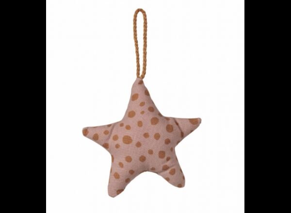 Ornament Stjerne bomuld - Dusty Rose