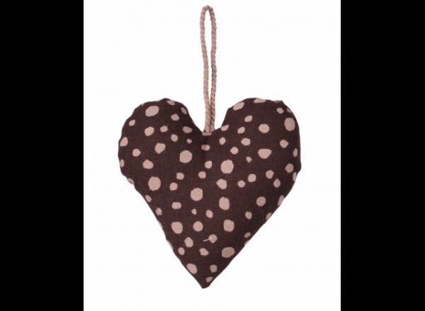 Ornament Hjerte Bomuld - Decadent Chocolate