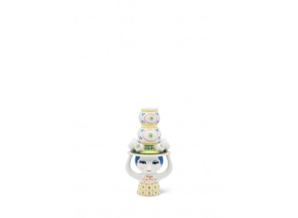 Lysestage Lady with hat H16 cm pink - Image 3